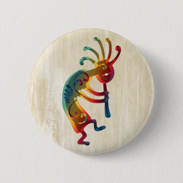 Badge Rond 5 Cm Les ornements KOKOPELLI + vos idées (Devant)