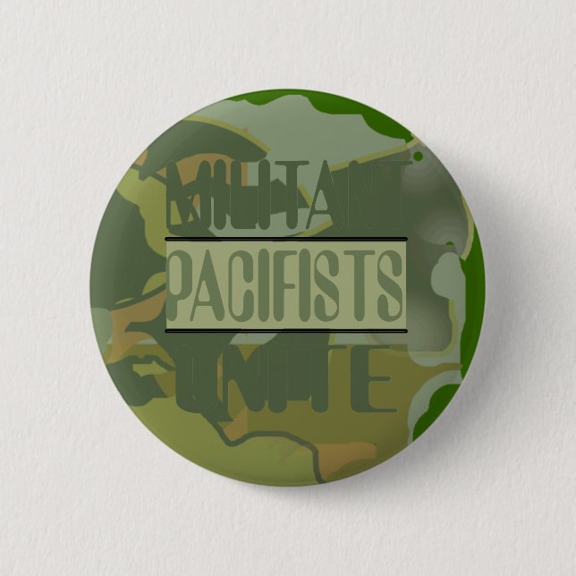 Badge Rond 5 Cm Les pacifistes militants unissent le bouton (Devant)