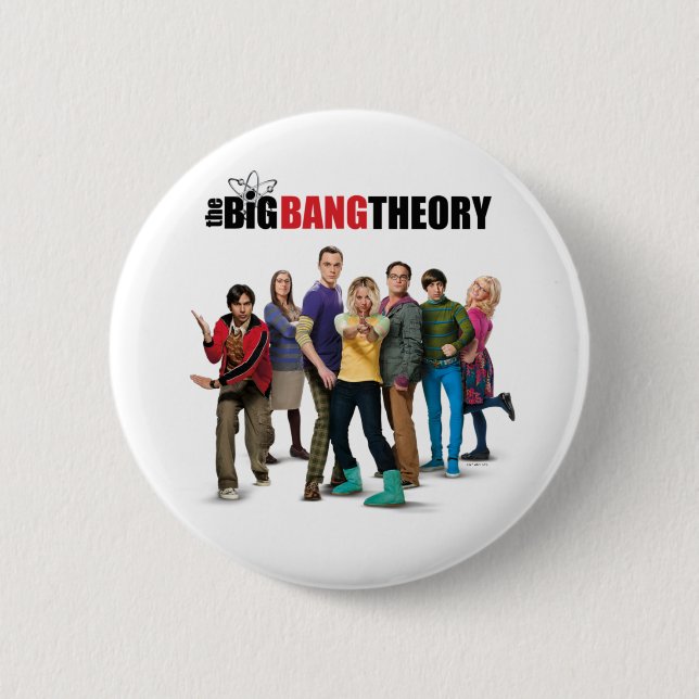 Badge Rond 5 Cm Les personnages de la théorie du Big Bang (Devant)