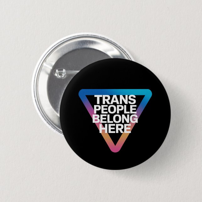 Badge Rond 5 Cm Les personnes trans font partie de la fierté Les d (Devant & derrière)