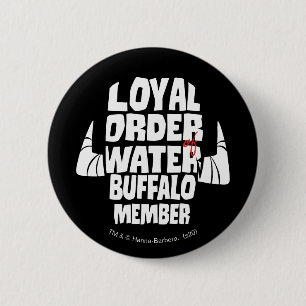 Badge Rond 5 Cm Les Pierrafeu  Membre Loyal Order Water Buffalo