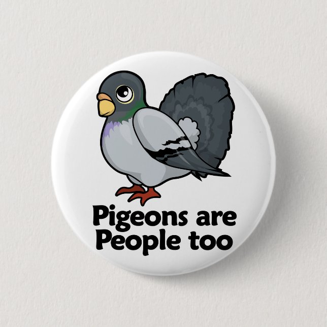 Badge Rond 5 Cm Les pigeons sont les gens aussi (Devant)