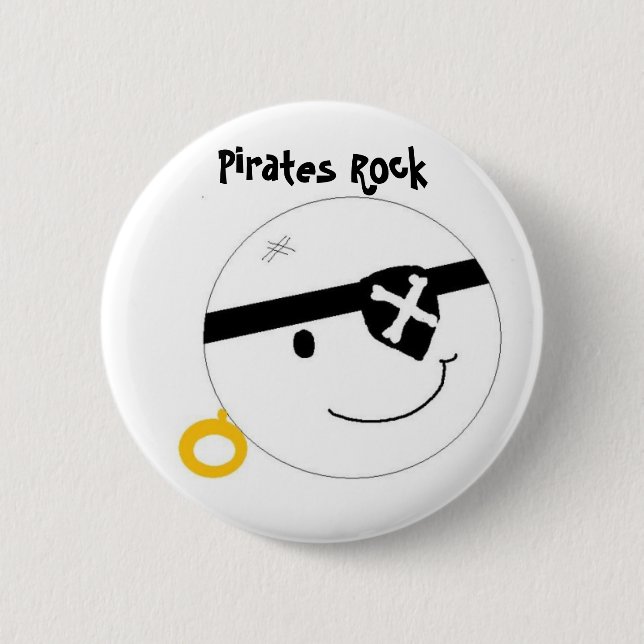 Badge Rond 5 Cm Les Pirates Rock (Devant)