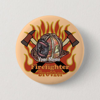 Badge Rond 5 Cm Les pompiers sont frères