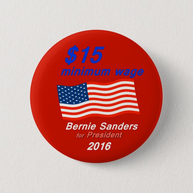 Badge Rond 5 Cm Les ponceuses de Bernie soutient le salaire (Devant)