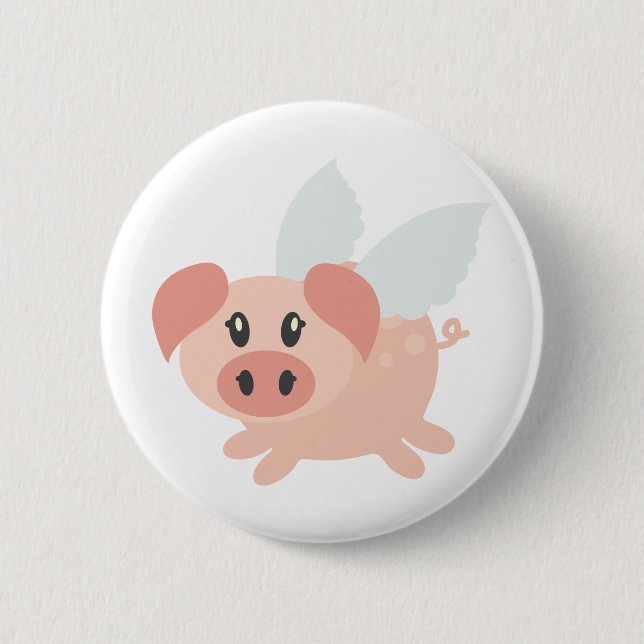 Badge Rond 5 Cm Les porcs pourraient voler (Devant)