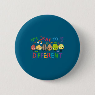 Badge Rond 5 Cm Les positifs de l'autisme citent pour être différe