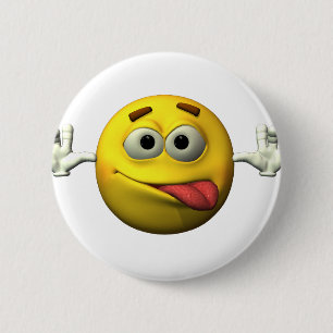 Badge Rond 5 Cm Les pouces lèvent le caractère de visage