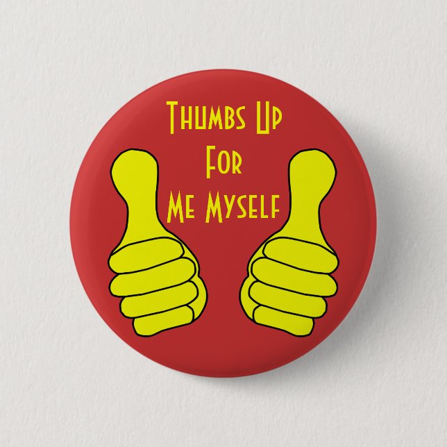 Badge Rond 5 Cm Les pouces lèvent le modèle de bouton (Devant)