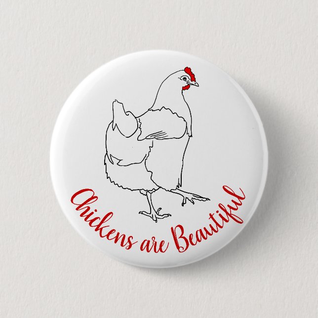 Badge Rond 5 Cm Les poulets sont beaux mignonette Danser Danser He (Devant)
