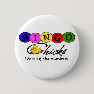 Badge Rond 5 Cm Les poussins de BINGO-TEST le font par les nombres