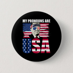 Badge Rond 5 Cm Les Pronounes Sont Les Etats-Unis Donald Trump Pat