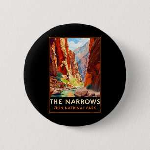 Badge Rond 5 Cm Les Réduits Parc national de Zion Randonnée Nature