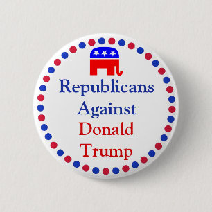 Badge Rond 5 Cm Les républicains contre Donald Trump Button