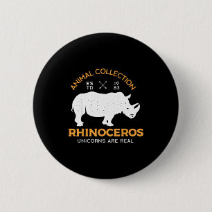 Badge Rond 5 Cm Les rhinocéros licornes sont un animal vraiment dr