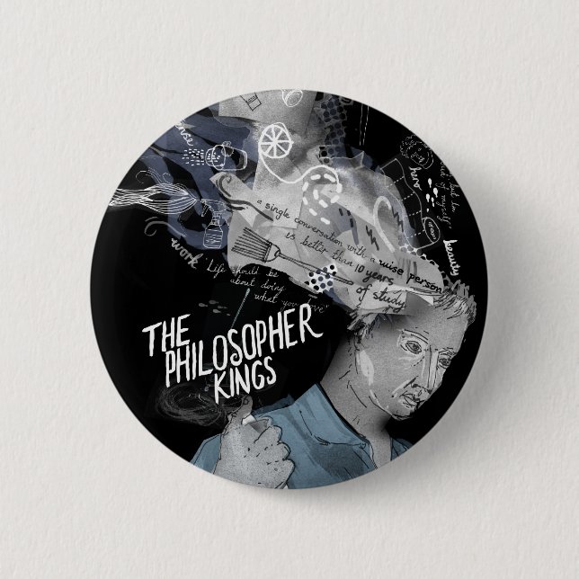 Badge Rond 5 Cm Les Rois Button de philosophe (Devant)