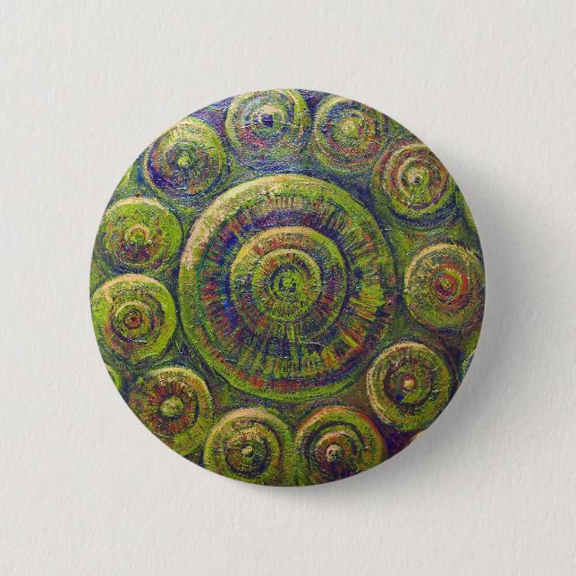 Badge Rond 5 Cm Les roues (symbolisme géométrique religieux) (Devant)