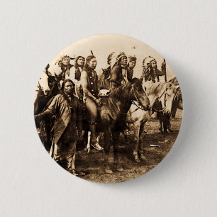Badge Rond 5 Cm Les Sioux puissants