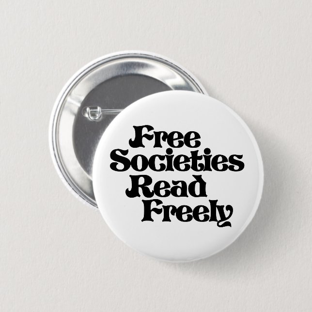 Badge Rond 5 Cm Les sociétés libres lisent librement (Devant & derrière)