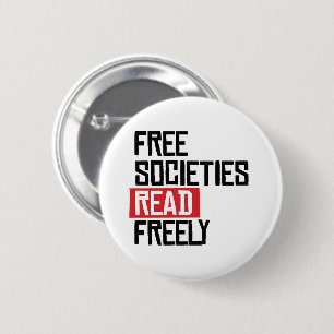 Badge Rond 5 Cm Les sociétés libres lisent librement