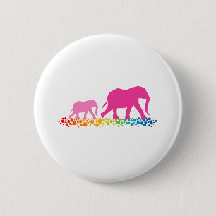 Badge Rond 5 Cm Les soeurs de la marche des éléphants