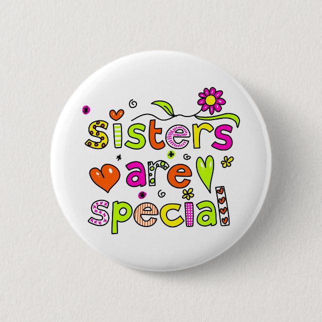 Badge Rond 5 Cm Les soeurs sont spéciales (Devant)