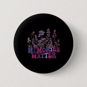Badge Rond 5 Cm Les souvenirs comptent Alzheimer Purple Alzheimer