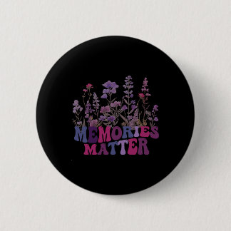 Badge Rond 5 Cm Les souvenirs comptent Alzheimer Purple Alzheimer