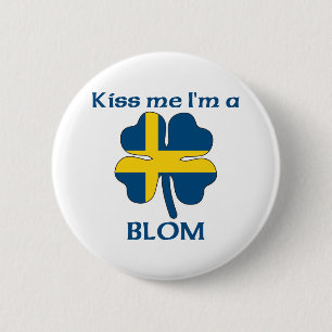 Badge Rond 5 Cm Les Suédois personnalisés m'embrassent que je su