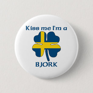 Badge Rond 5 Cm Les Suédois personnalisés m'embrassent que je suis