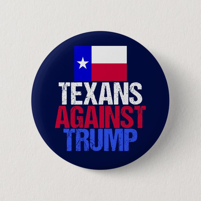 Badge Rond 5 Cm Les Texans contre Trump (Devant)