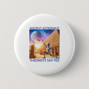 Badge Rond 5 Cm Les Théoristes Des Astronautes Anciens Du Yoga Dis