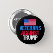 Badge Rond 5 Cm Les vétérans contre Donald Trump (Devant & derrière)