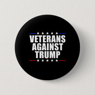 Badge Rond 5 Cm Les vétérans contre les vétérans anti-Trump contre