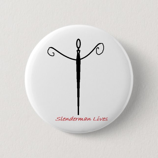Badge Rond 5 Cm Les vies de Slenderman (Devant)