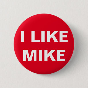 Badge Rond 5 Cm Les #VoteMikeWilliams I aiment le bouton rouge de