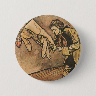 Badge Rond 5 Cm Les voyages de vintage Gulliver par Arthur Rackham