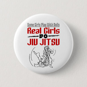Badge Rond 5 Cm Les vraies filles Do Jiu Jitsu BJJ Jiujitsu Femmes