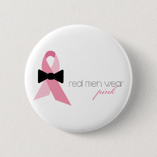 Badge Rond 5 Cm Les vrais hommes portent le rose