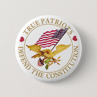 BADGE ROND 5 CM LES VRAIS PATRIOTES DÉFENDENT LA CONSTITUTION