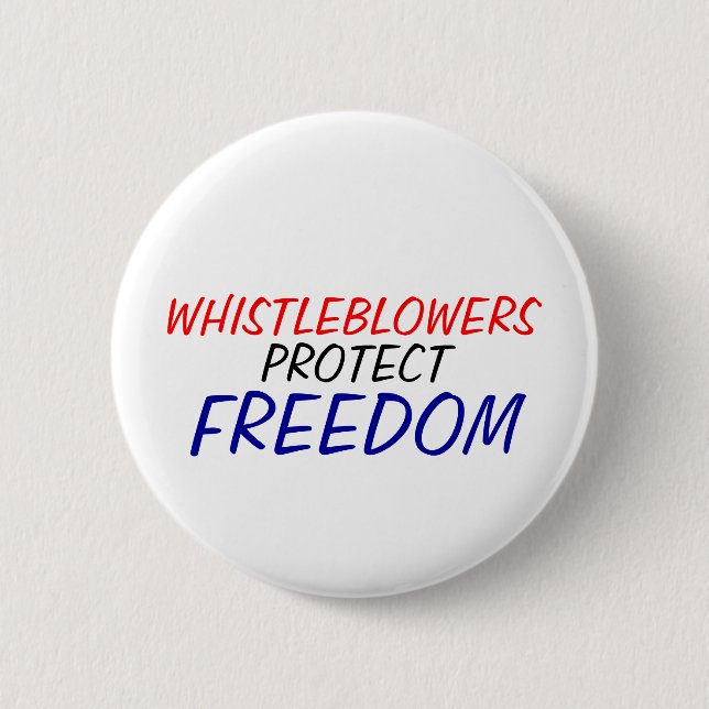 Badge Rond 5 Cm Les Whistleblowers protègent la liberté (Devant)
