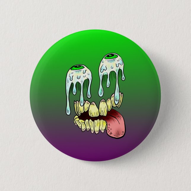 Badge Rond 5 Cm Les yeux lèvent le bouton (Devant)