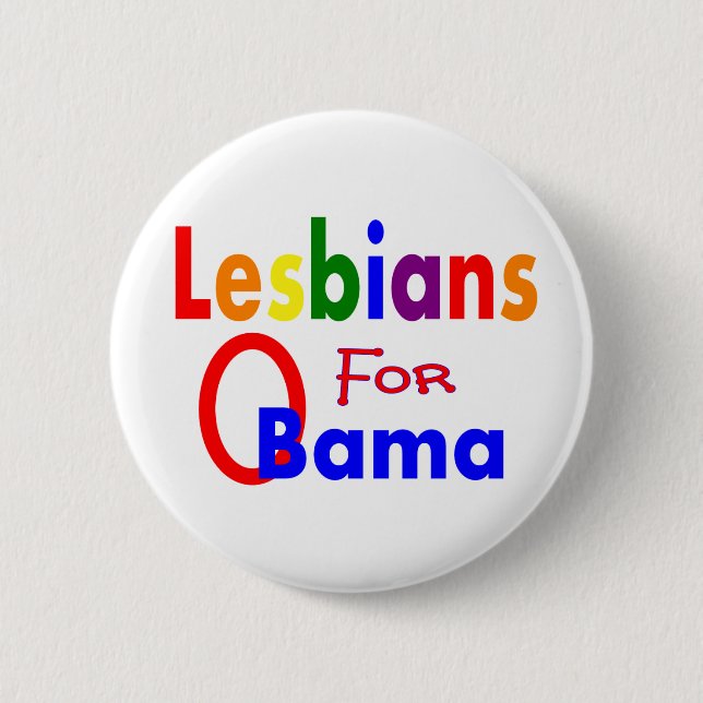 Badge Rond 5 Cm lesbiennes pour le bouton d'obama (Devant)