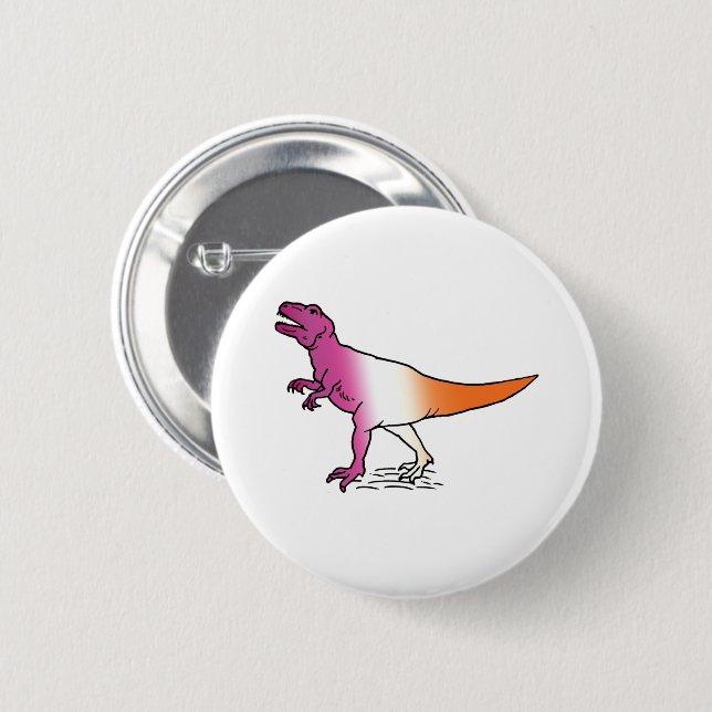 Badge Rond 5 Cm Lesbisaurus (Devant & derrière)
