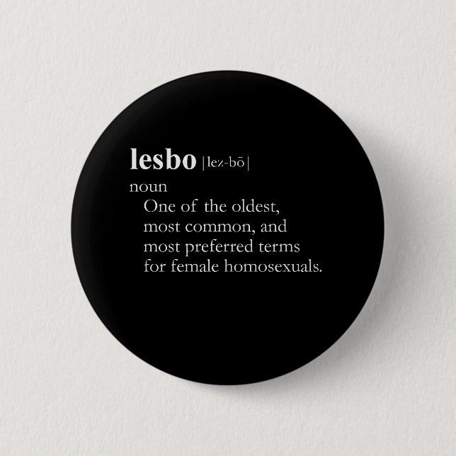 Badge Rond 5 Cm LESBO (définition) (Devant)