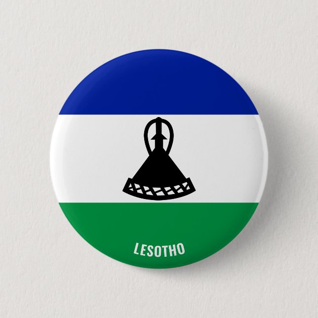 Badge Rond 5 Cm Lesotho Drapeau charmant patriotique (Devant)
