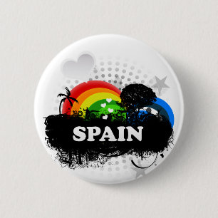 Badge Rond 5 Cm L'Espagne fruitée mignonne