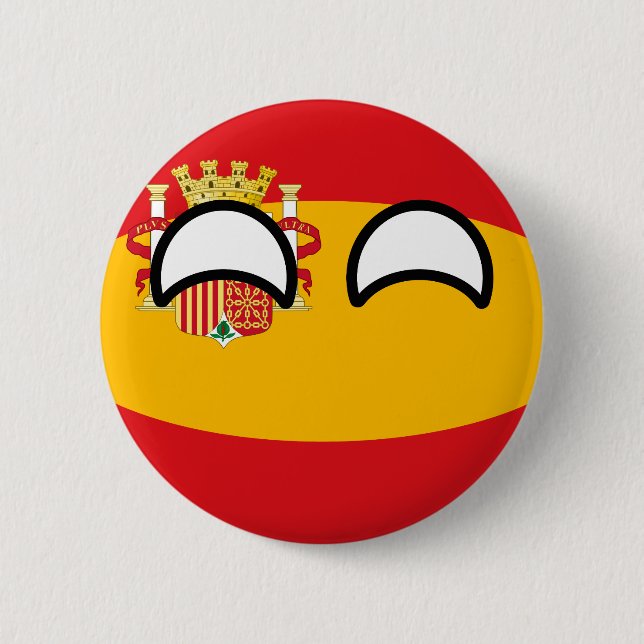 Badge Rond 5 Cm L'Espagne Geeky tendante drôle Countryball (Devant)