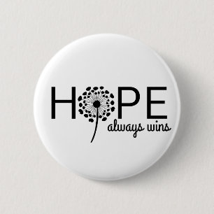 Badge Rond 5 Cm L'espoir gagne toujours