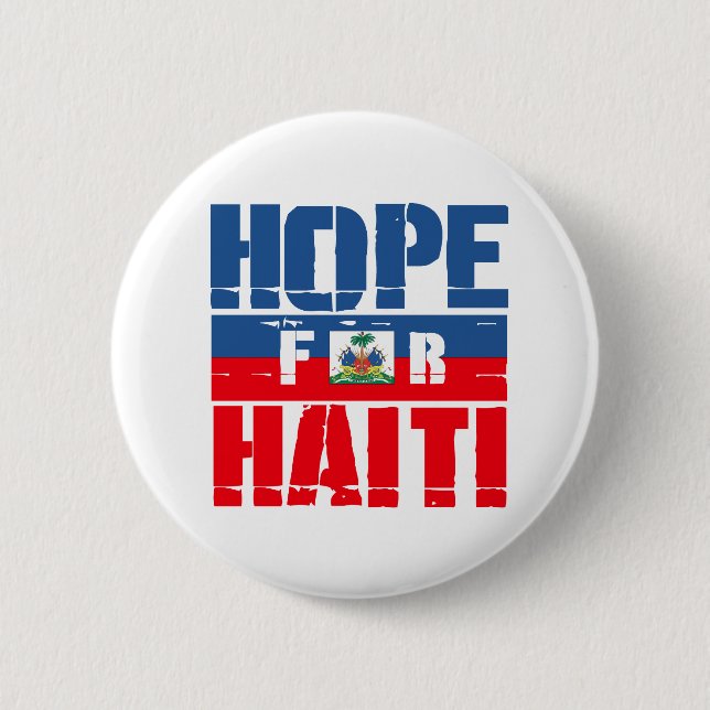 Badge Rond 5 Cm L'espoir pour Haïti (Devant)